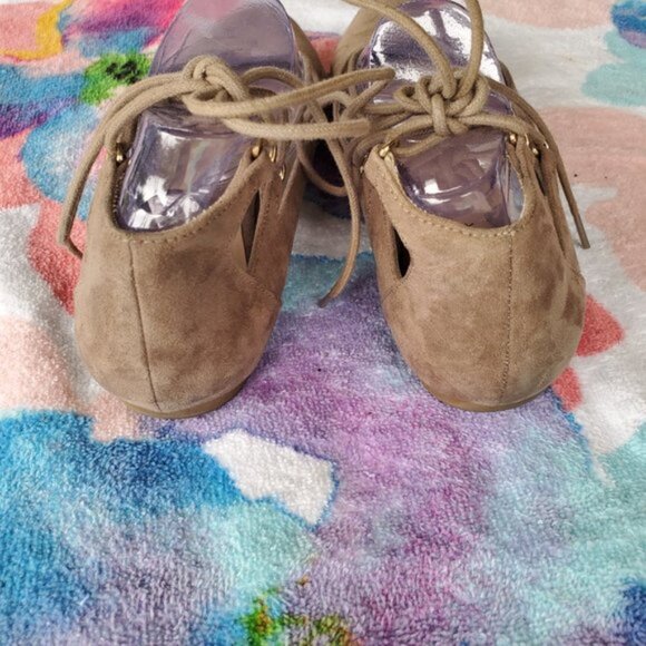 New Look Lace Up Ballet Flat - Light Brown - Picture 4 of 4